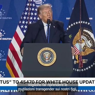 Trump: "I Democratici vogliono le mutilazioni transgender e la guerra contro i cristiani"