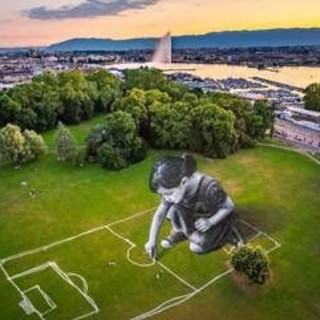 Europei calcio femminile, a Ginevra il dipinto 'naturale' che sta incantando il mondo