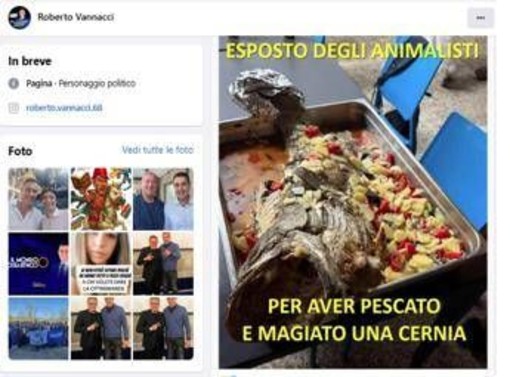 Vannacci posta foto cernia al forno: &quot;Animalisti denunciatemi, l'ho anche mangiata&quot;