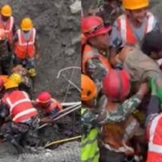 Miracolo in Nepal, estratti vivi due operai rimasti intrappolati in una galleria 9 giorni dopo l'alluvione Miracolo in Nepal, estratti vivi due operai rimasti intrappolati in una galleria 9 giorni dopo l'alluvione