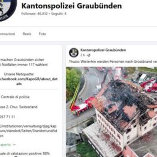 Svizzera, incendio in un condominio a Thusis: due morti e diversi dispersi Svizzera, incendio in un condominio a Thusis: due morti e diversi dispersi