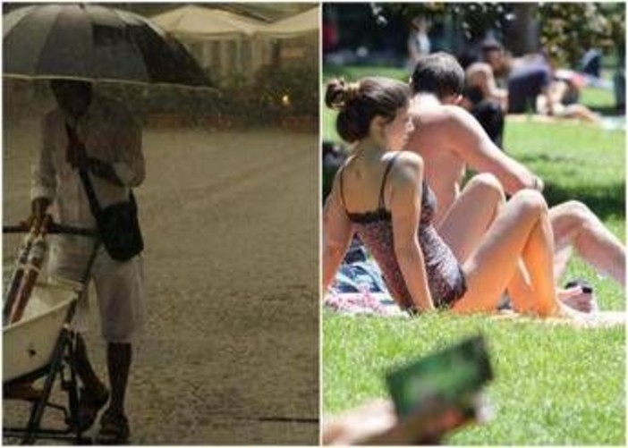 Diluvio di 48 ore su tre regioni e caldo fino a 34 gradi, ecco la perturbazione che spacca l'Italia