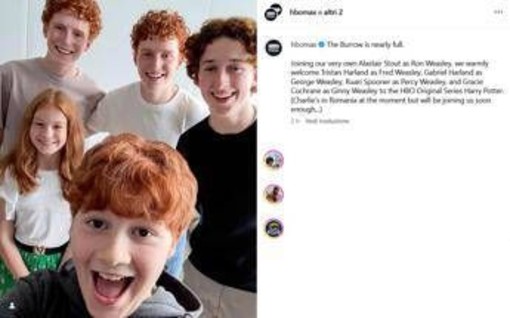 Serie tv 'Harry Potter', svelati i nuovi volti della famiglia Weasley