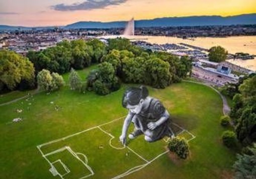 Europei calcio femminile, a Ginevra il dipinto 'naturale' che sta incantando il mondo