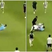 Juventus, invasione di campo e intervento killer di un tifoso su Gatti Juventus, invasione di campo e intervento killer di un tifoso su Gatti