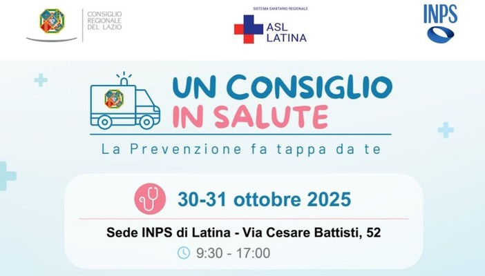 Lazio, Aurigemma “Un Consiglio in Salute fa tappa all’Inps di Latina”