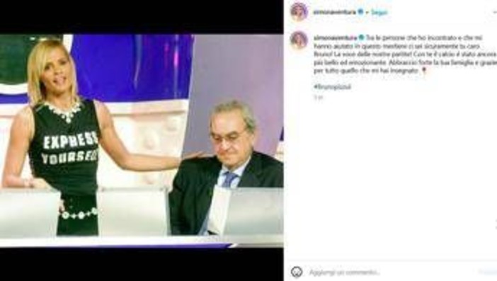 Bruno Pizzul, il ricordo di Simona Ventura: &quot;Con te il calcio più bello ed emozionante&quot;