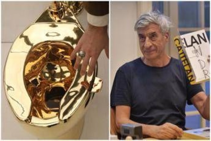 Il wc d'oro da 12,1 milioni di dollari di Cattelan sarà esposto in un museo