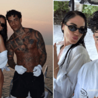 Tony Effe, la fuga romantica con Giulia De Lellis alle Maldive: il selfie di coppia
