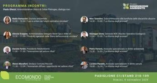 Sostenibilità, Dimensione Ambiente a Ecomondo con i dialoghi sull’economia circolare