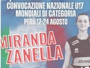 Volley Under 17: Miranda Zanella del Club76 PlayAsti vola in Perù con la Nazionale